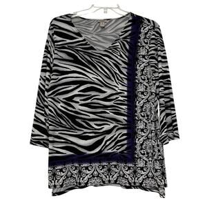 Chico's Multi-Print Knit Tunic, Size 3